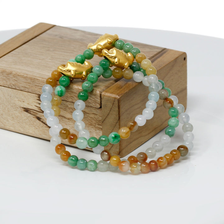 24K Gold Charm Jade Bracelets Baikalla Jewelry Natural Jade Jewelry Happy Valley Oregon