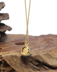 Baikalla "PiXiu" 18K Icy Light Apple-Green Jadeite Jade Pendant W/ Natural Diamonds