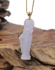 Baikalla "Saint Mary" 18K Yellow Gold Natural Lavender Jadeite Jade Pendant