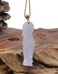 Baikalla "Saint Mary" 18K Yellow Gold Natural Lavender Jadeite Jade Pendant