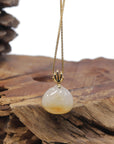 Baikalla "Bao" 18K Yellow Gold White & Yellow Jadeite Jade Pendant