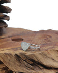Baikalla "Heart" 18k White Gold Natural Icy Light Green Burmese Jadeite Jade Ring