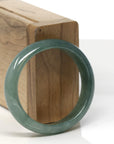 Baikalla Icy Deep Oil-Green Jadeite Jade Oval Bangle (52.1mm)