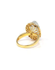 Baikalla Natural Icy Jadeite Jade "PiXiu" 18ky Gold Ring W/ Natural Diamonds