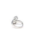 Baikalla Natural Imperial Green & Icy Jadeite Jade Cabochon 18kw Gold Ring W/ Natural Diamonds
