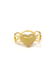 Baikalla Natural Yellow Jadeite Jade 18ky Gold Heart Ring