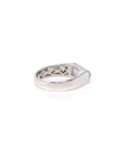 Baikalla Natural Icy Jadeite Jade 18kw Gold Bar Ring W/ Natural Diamonds