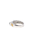Baikalla Natural Icy Jadeite Jade 18kwy Gold Bar Ring W/ Natural Diamonds