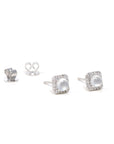 Baikalla Natural Icy Jadeite Jade 18kw Gold Stud Earrings W/ Natural Diamonds