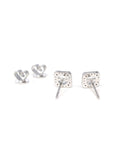 Baikalla Natural Icy Jadeite Jade 18kw Gold Stud Earrings W/ Natural Diamonds