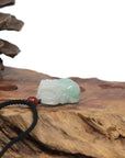 Baikalla PiXiu "Fortune Beast" Natural White & Green Jadeite Jade Pendant Necklace