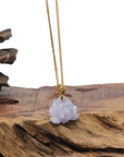 Baikalla 18K Yellow Gold "Lotus Flower" Natural Lavender Jadeite Jade Pendant