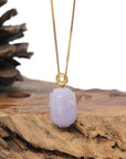 Baikalla 18K Yellow Gold "PiXiu" Natural Lavender Jadeite Jade Pendant