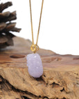 Baikalla 18K Yellow Gold "PiXiu" Natural Lavender Jadeite Jade Pendant