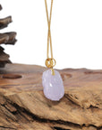 Baikalla 18K Yellow Gold "PiXiu" Natural Lavender Jadeite Jade Pendant