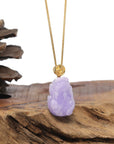 Baikalla Natural Vixen Lavender Jadeite Jade "PiXiu" Pendant W/ 18ky Gold Bail