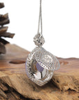 Baikalla 18K White Gold Natural Lavender Jadeite Jade Pendant W/ Natural Diamonds & Imperial Jade