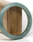 Baikalla Natural Oil-Green Jadeite Jade Bangle Bracelet (63.5mm)