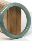 Baikalla Natural Oil-Green Jadeite Jade Bangle Bracelet (63.5mm)