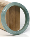 Baikalla Natural Oil-Green Jadeite Jade Bangle Bracelet (63.5mm)