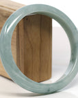 Baikalla Natural Blue-Green Jadeite Jade Bangle Bracelet (66.6mm)