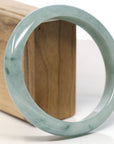 Baikalla Natural Blue-Green Jadeite Jade Bangle Bracelet (66.6mm)
