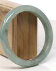 Baikalla Natural Oil-Green Jadeite Jade Bangle Bracelet (62.9mm)