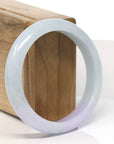 Baikalla Natural Lavender Jadeite Jade Bangle Bracelet (57.5mm)