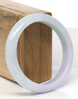 Baikalla Natural Lavender Jadeite Jade Bangle Bracelet (57.5mm)
