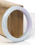 Baikalla Natural Lavender Jadeite Jade Bangle Bracelet (57.5mm)
