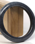 Baikalla Natural Black Wuji Jadeite Jade Bangle Bracelet (64.5 mm)