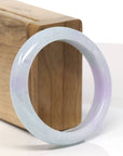 Baikalla Natural Lavender Jadeite Jade Bangle Bracelet (53.6mm)