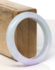 Baikalla Natural Lavender Jadeite Jade Bangle Bracelet (53.6mm)