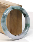 Baikalla Natural Blue-Green Jadeite Jade Bangle Bracelet (57.7mm)