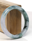 Baikalla Natural Blue-Green Jadeite Jade Bangle Bracelet (57.7mm)