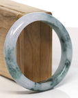 Baikalla Natural Blue-Green Jadeite Jade Bangle Bracelet (57.7mm)