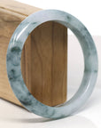 Baikalla Natural Blue-Green Jadeite Jade Bangle Bracelet (61.7mm)