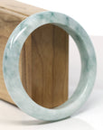 Baikalla Natural Blue-Green Jadeite Jade Bangle Bracelet (59.9 mm)