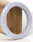 Baikalla Genuine Lavender Jadeite Jade Bangle Bracelet (60.6 mm)