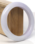 Baikalla Genuine Lavender Jadeite Jade Bangle Bracelet (60.6 mm)