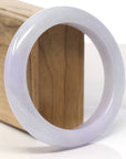 Baikalla Genuine Lavender Jadeite Jade Bangle Bracelet (60.6 mm)