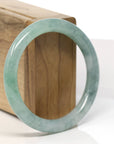 Baikalla Natural Green Jadeite Jade Bangle Bracelet (55.2 mm)