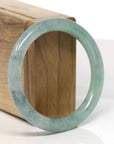 Baikalla Natural Green Jadeite Jade Bangle Bracelet (55.2 mm)
