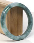 Baikalla Natural Blue-Green Jadeite Jade Bangle Bracelet (63mm)