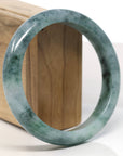 Baikalla Natural Blue-Green Jadeite Jade Bangle Bracelet (63mm)
