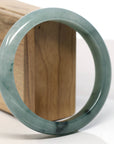 Baikalla Natural Oil-Green Jadeite Jade Bangle Bracelet (63.6mm)