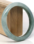 Baikalla Natural Oil-Green Jadeite Jade Bangle Bracelet (63.6mm)