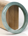 Baikalla Natural Oil-Green Jadeite Jade Bangle Bracelet (63.6mm)