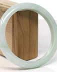 Baikalla Natural Light Green Jadeite Jade Bangle Bracelet (66.4mm)