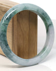 Baikalla Natural Blue-Green Jadeite Jade Bangle Bracelet (62.9mm)